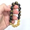 Gold Obsidian Rosary Bracelet 1P Wealth, Money Luck, Business Luck, Feng Shui Accessories, Couple Bracelet, Prop Shop, Buddhism, Buddha Temple