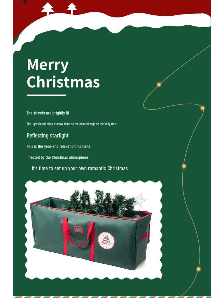 Foldable Large Capacity Christmas Tree Storage Bag for Easy Holiday Decoration Organization