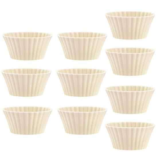 10Pcs Muffin Non-stick Cup Flexible Silicone Holiday Party Cupcake Liner for Household