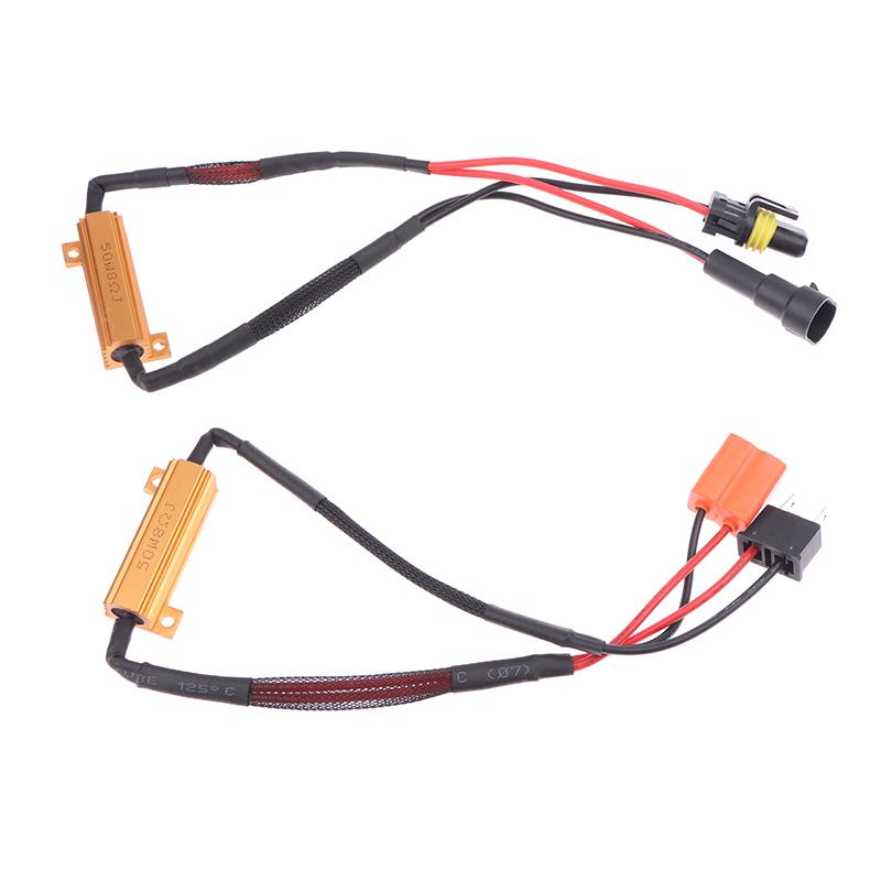 1Pc Car Load Resistor Error Canceller Led Decoder Canbus Free Wiring Canceller Decoder Light 50W H4 H7 H8/H11 9005/9006