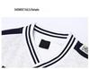 2025 Autumn/Winter Unisex V-Neck Retro Badge Embroidery Sweatshirt