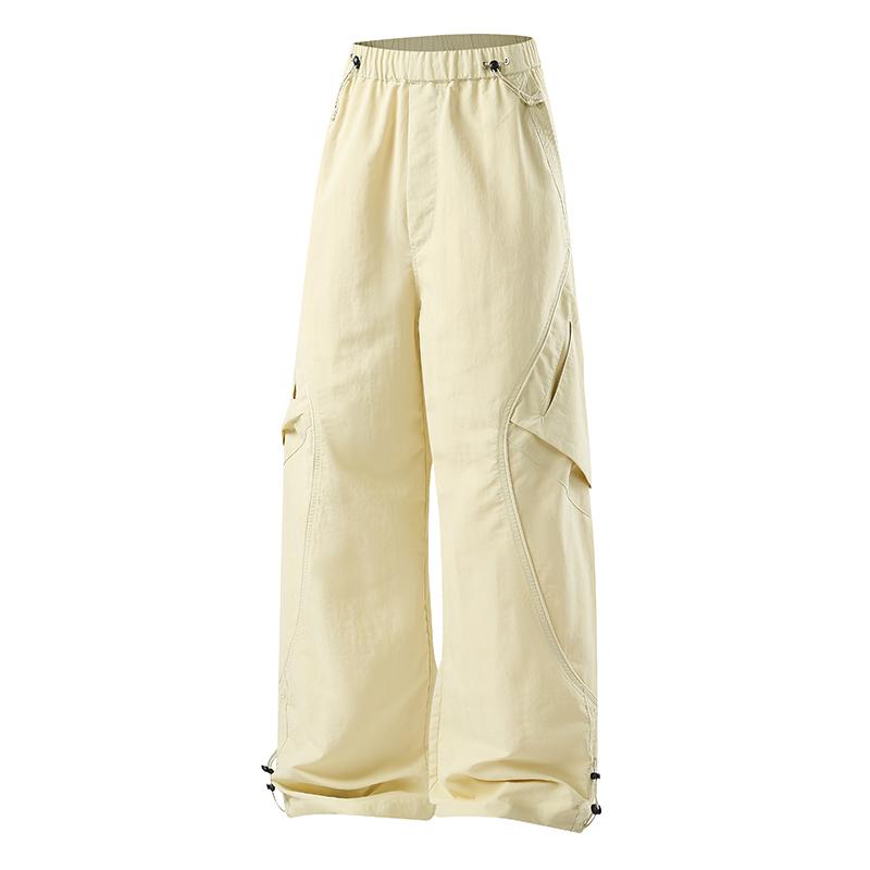 Pantaloni Assault Casual da Esterno Gamba Dritta Multitasche Stile Americano, Pantaloni da Paracadutista a Gamba Larga da Uomo, Pantaloni da Lavoro Multitasche