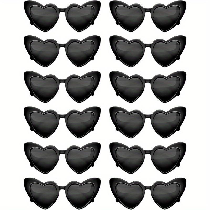 10pcs Retro Pose Love Sunglasses Female Fashion Big Face Thin Sunglasses Summer Travel Sunshade