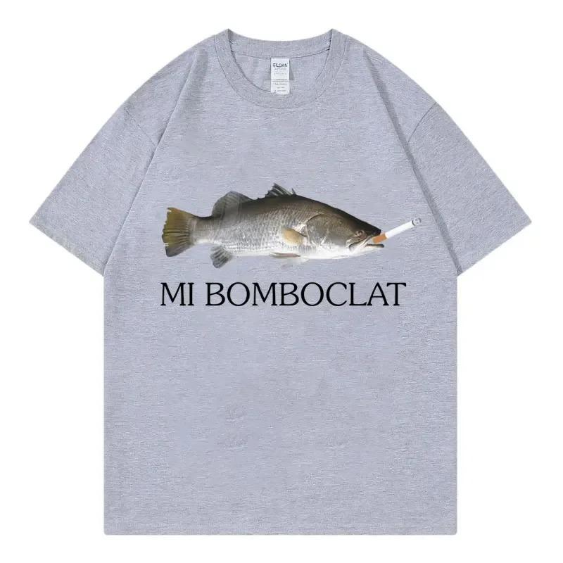 

Смішна футболка з мемом Bomboclat Fish Модний тренд вуличної моди Y2k Футболки з коротким рукавом Жіночі Харадзюку Футболки у вінтажному стилі M чорний