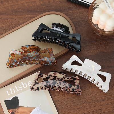 Französische Süße Mode Übergroßer Schmetterling Hohl Acetat Greifhai Haarspange Ist Geeignet Für Mädchen Haarschmuck