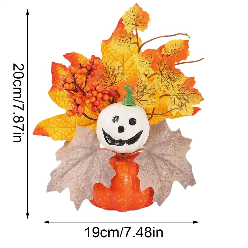 Halloween Artificial Pumpkin Maple Leaves Ornaments Autumn Harvest Decoration Thanksgiving Autumn Pumpkin Home Party Ornaments