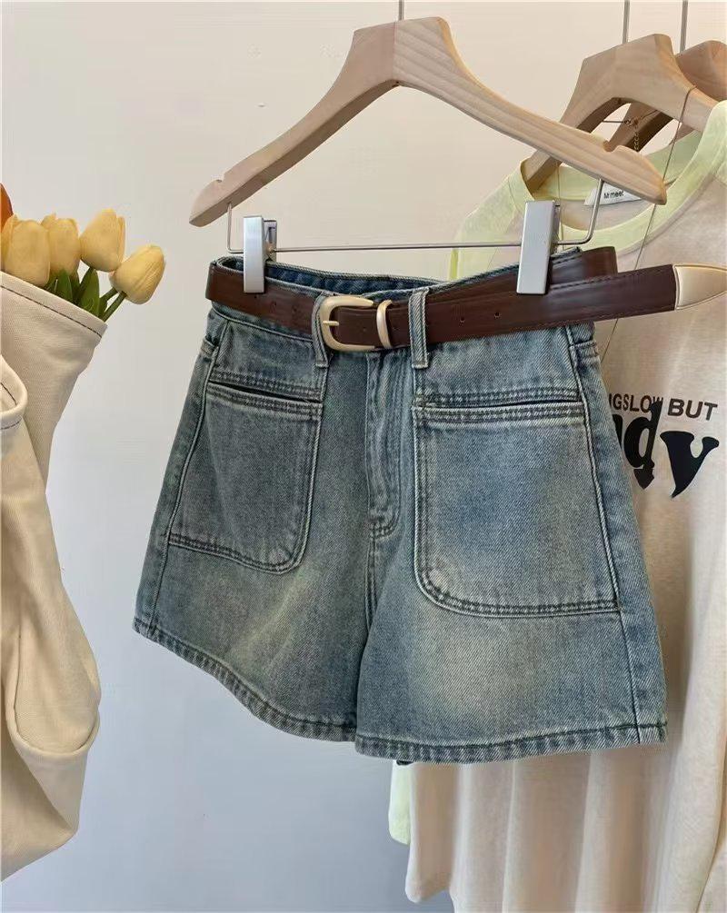 2023 New Women's High-Waist Denim Hot Pants: Summer Petite Fit