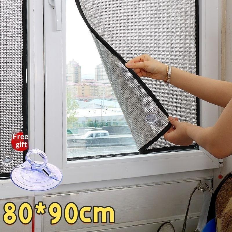 Aluminiumfolie Fensterisolierfolie Abnehmbar Anti-UV Sonnenschutz Hitzeschutz für Mietwohnung Schlafsaal Verwendung