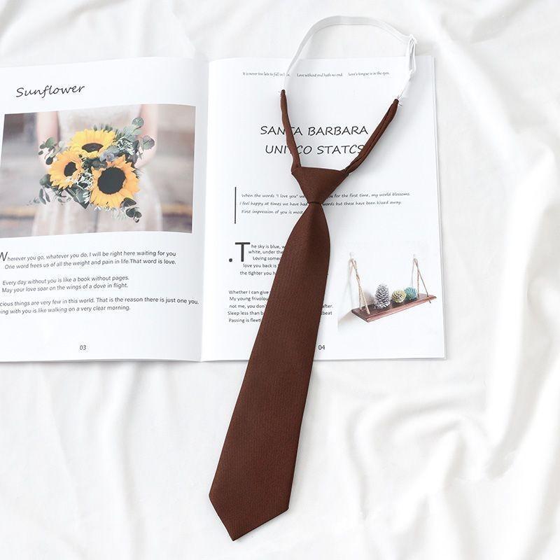 Japanese Striped Tie For Women And Men Polyester School Uniform Accessory