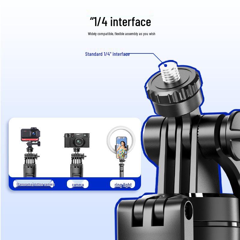 F16 Anti-Shake Selfie Stick & Tripod for Live Streaming and Photography with Telescopic Mobile Phone Holder