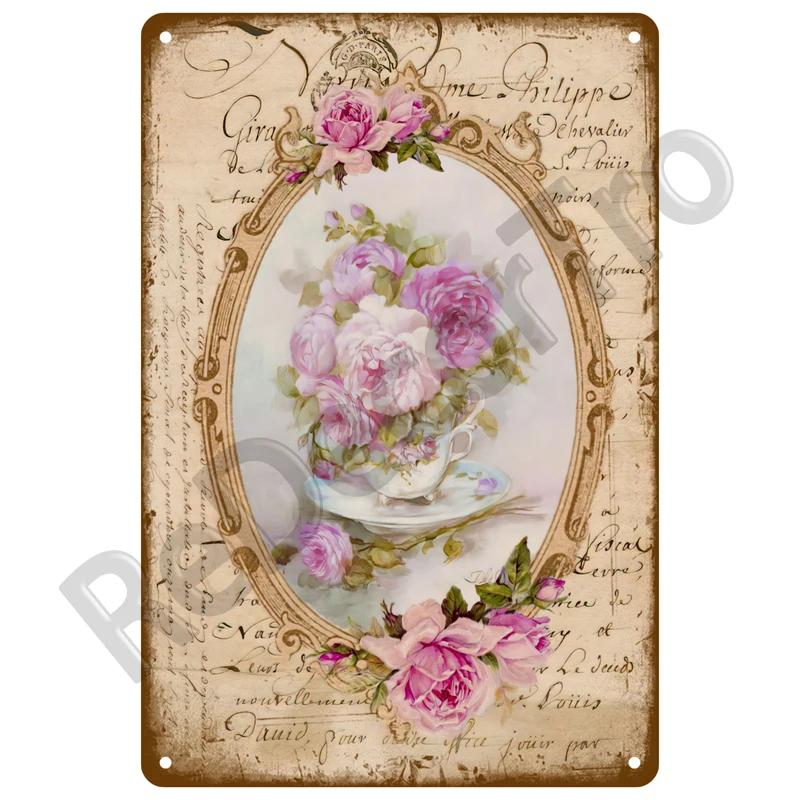 Outdoor Indoor Home Wall Decorative Plaque Plates Farm Birds Retro Tin Sign Gardening Metal Sign Vintage Metal Sign For Garden