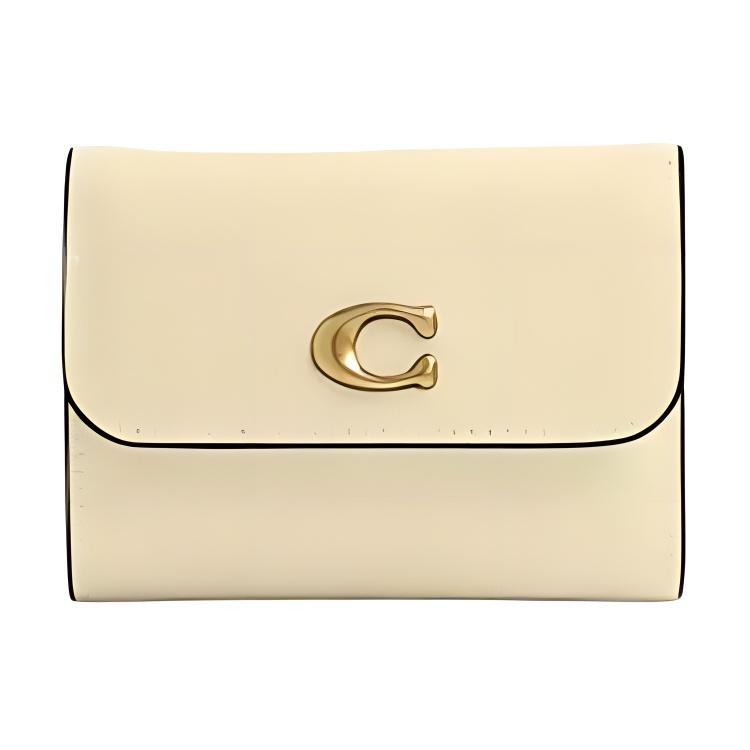 Coach Essential 10 Logo Classic Leather Card Holder Women Accessories Brass CZ111-B4LGZ Brass
