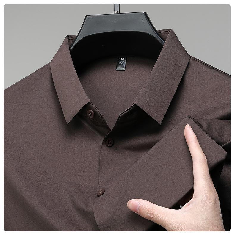 Men's Summer Ice Silk Non-Iron Short-Sleeve Business Shirt