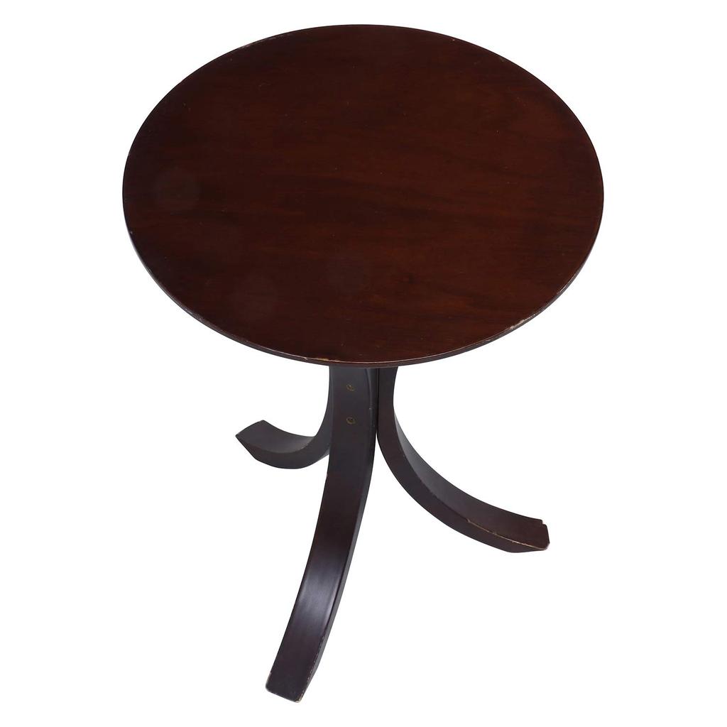 Fuji Boeki Side Table/Nightstand, Round, 40cm Wide X 40cm Deep X 54cm High, Dark Brown, Natural Wood, Assembly Required, 77662