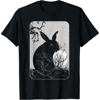 Rabbit Lover, Rabbit and Moon T-Shirt