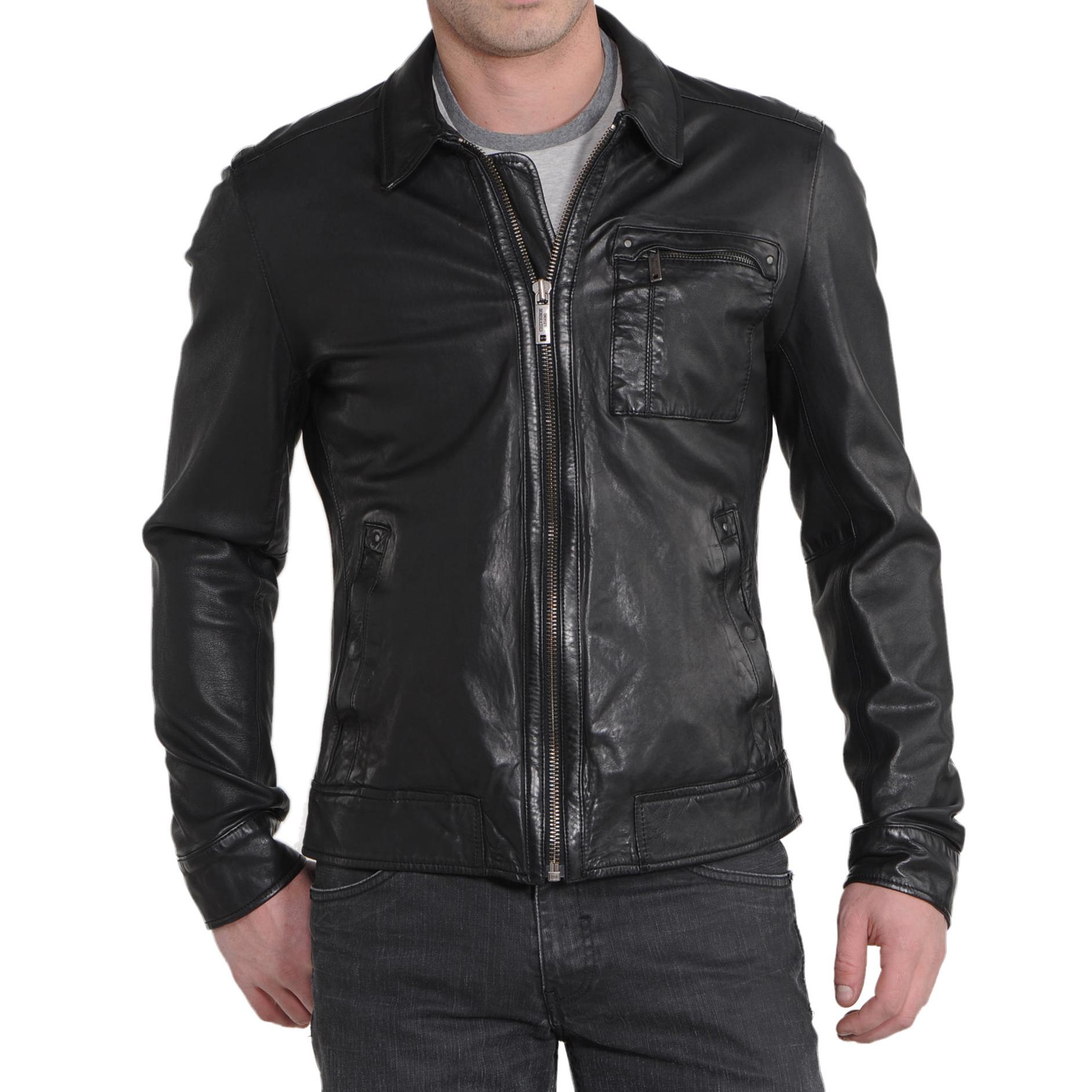 

SkinOutfit Men s Genuine Lambskin Black Leather Jacket Stylish Motorcycle Bomber Biker Outerwear MJ 19 3XL чорний