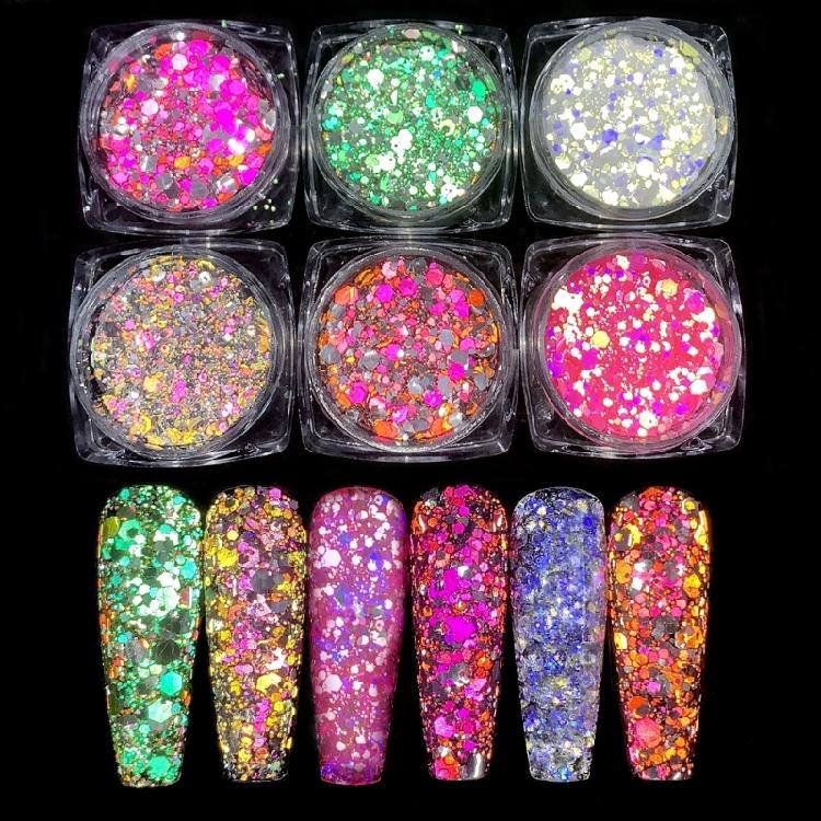Nail Glitter Sequins Nail Glitter Sparkling Diamond Nail Powder Nail Art-Decor