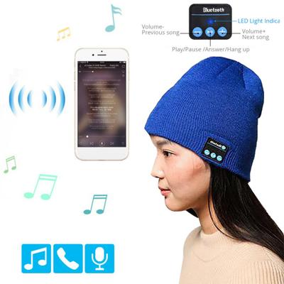 Bluetooth Earphone Music Knitted Hat Winter Wireless Unisex Beanie Cap Headset