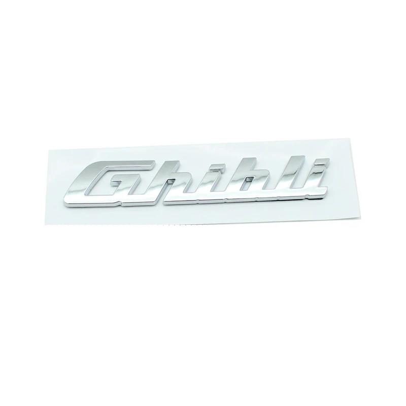 1Pc Car 3D ABS Trunk Letters Logo Badge Emblem Styling Decals Sticker For Ghibli Quattroporte Levante Q4 SQ4 GTS Gransport