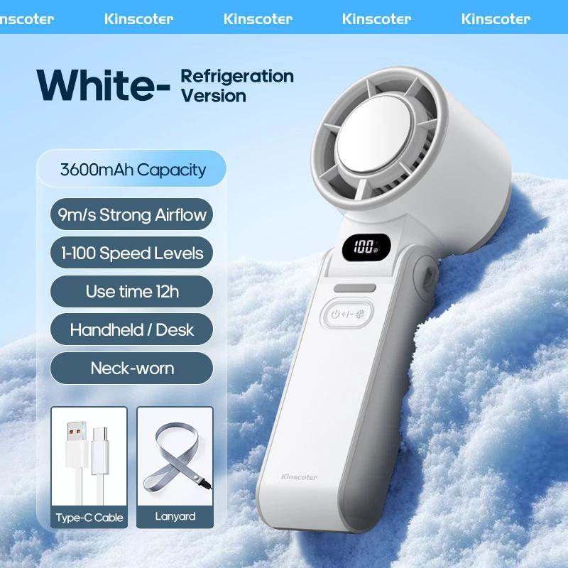 Outdoor Foldable Portable Handheld Fan Mini Cooling Rechargeable 3600mAh 100-level Free Control High Speed Turbo Fan Kawaii fan
