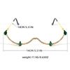 Fashion Rhinestone Eyeglass Frame for Women - Exaggerated Metal Design