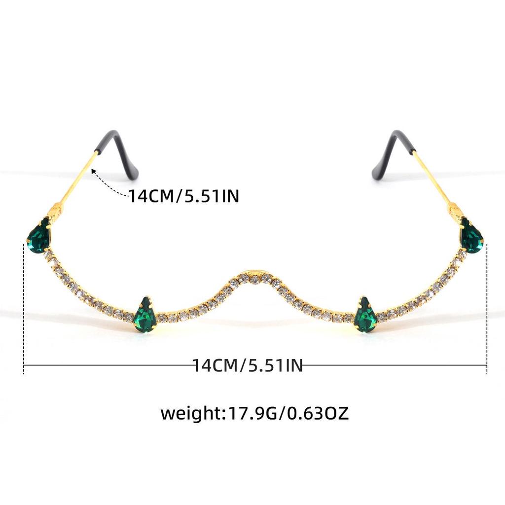 Fashion Rhinestone Eyeglass Frame for Women - Exaggerated Metal Design