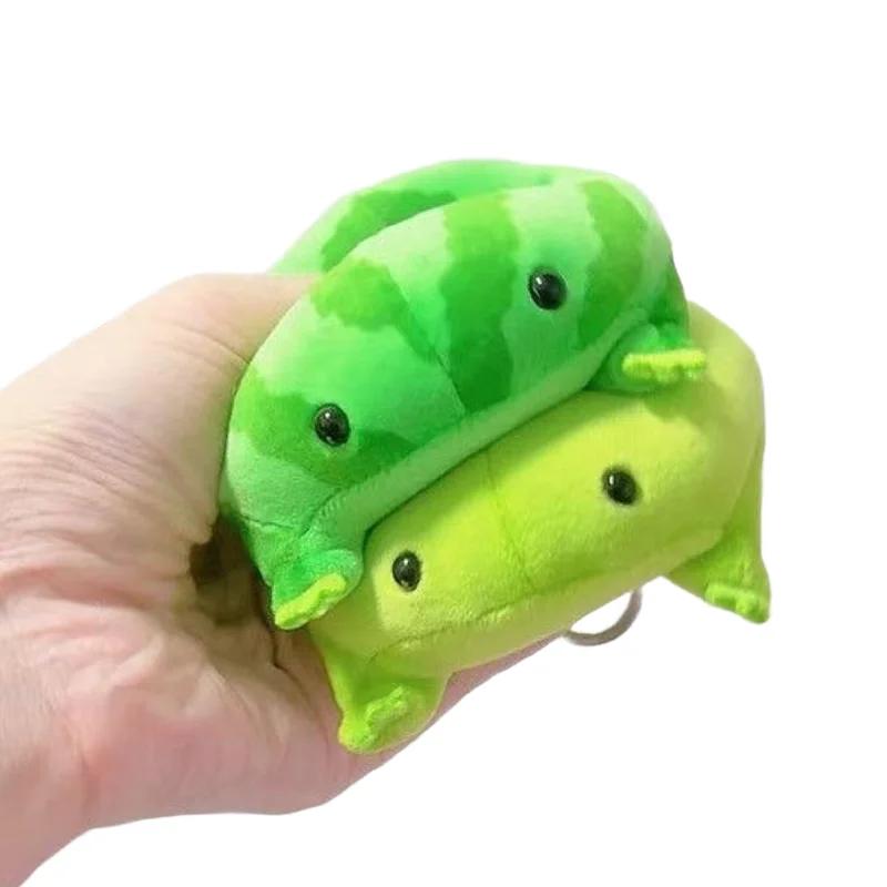 Kawaii Cartoon Anime Grüner Frosch Plüsch Schlüsselanhänger Dekomprimieren Tiere Flauschige Frosch Figur Weicher Frosch Plüschanhänger Niedliche Ornamente