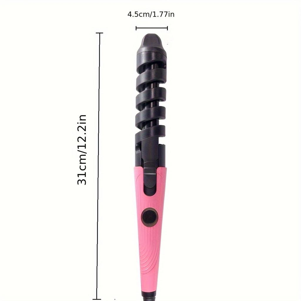 Professional Hair Curler ,  Spiral Curling Wand with Pink & Black Design, Perfect Holiday Gift for Women , Sleek Styling Tool, Durable Construction