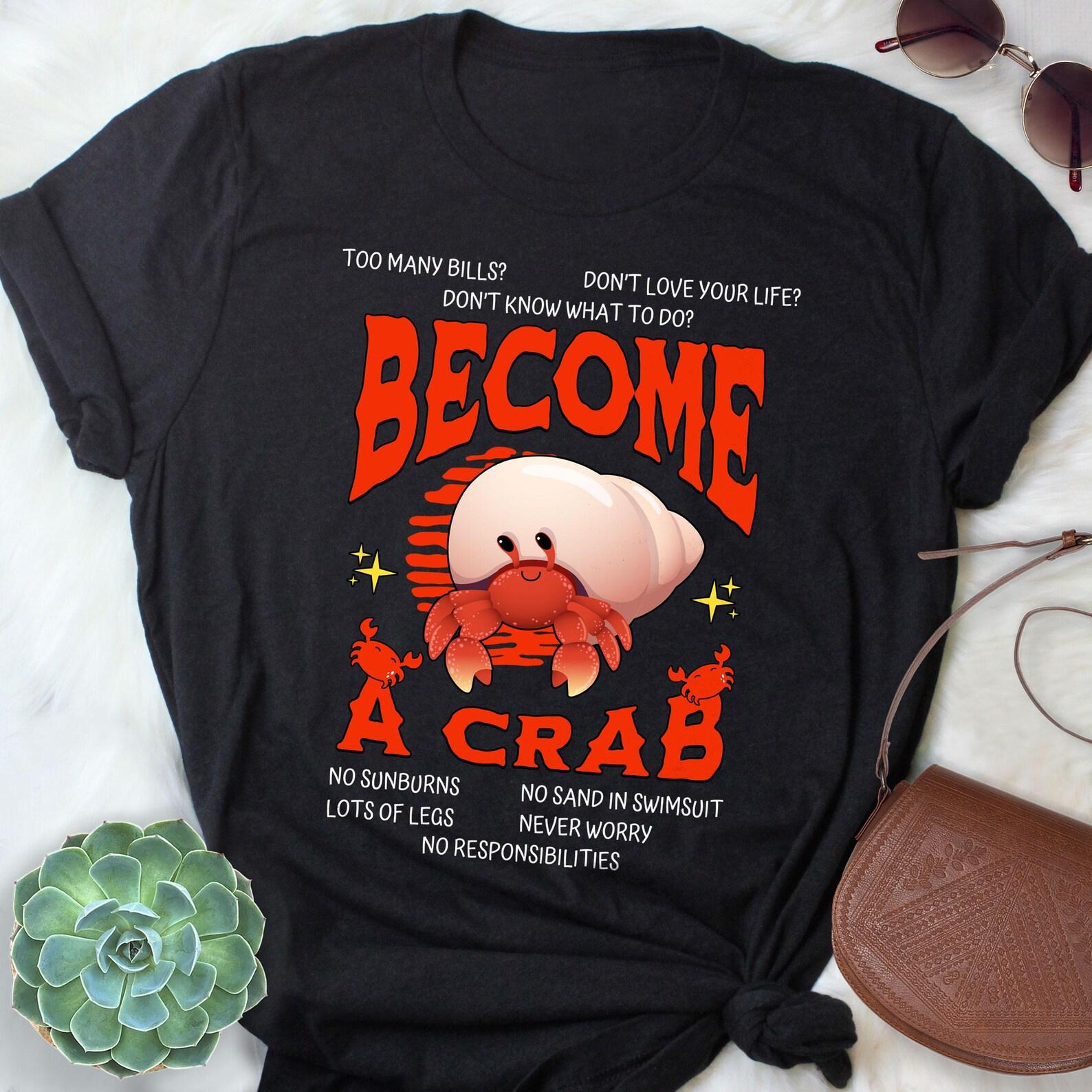 Hermit Crab Shirt, , , Funny Ocean Lover Gift, Cute Pet Crustacean T-shirt, Hermit Crab Mom Crab Dad, Carcinization Beach Summer Sea 160