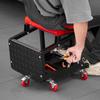 Mechanikerhocker Rollender Arbeitsstuhl 300 lbs Tragfähigkeit Sitz/Trittschemel mit Rädern