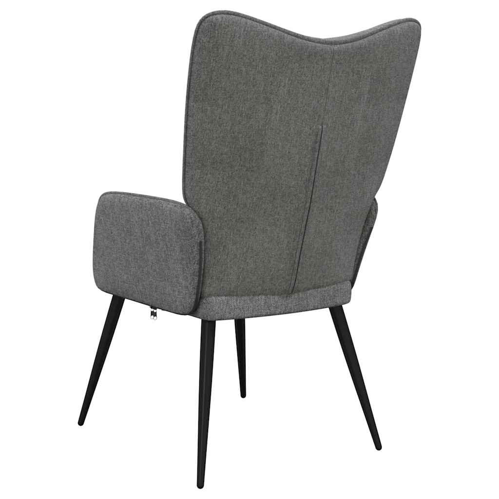 Vidaxl Armchair, Dark Gray, Upholstered In Fabric