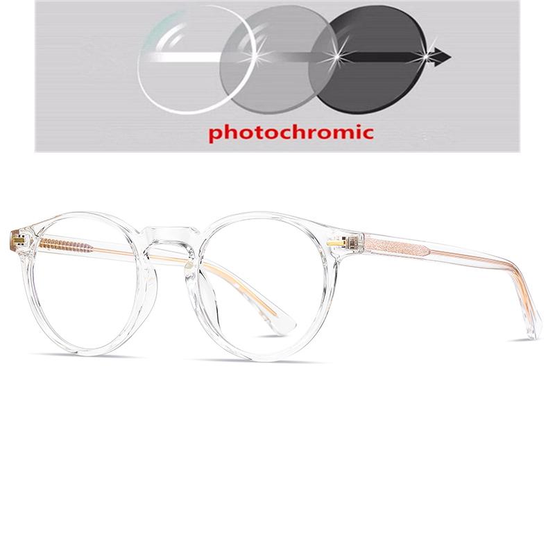 Anti Blue Rays Round Prescription Glasses For The Nearsighted Leopard Frame Student Prescription Spectacles 0 -0.5 -0.75 To -6.0