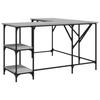 VidaXL Bureau, Table d'Ordinateur avec Étagères, Bureau d'Ordinateur avec Pieds, Table d'Écriture Chambre, Industriel, 837590