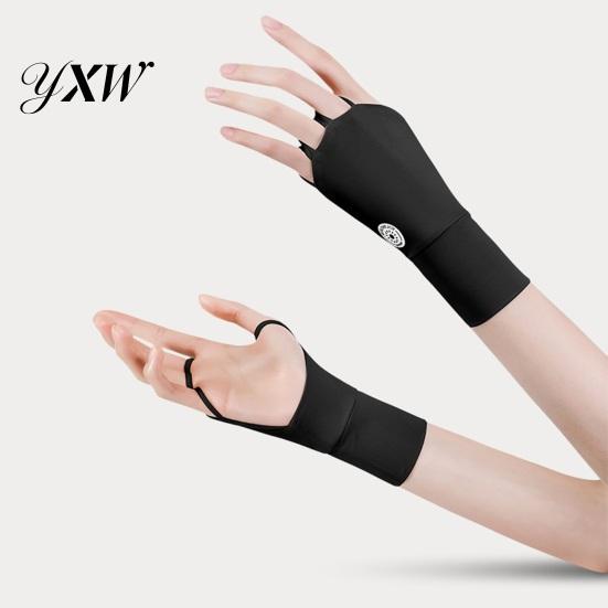 Golf Zonbestendige Handschoenen 1 Paar Zomerbescherming Ademend Mannen Vrouwen Buitensporten UV Vingerloos Koelend IJszijde Hand Zonwering Cover