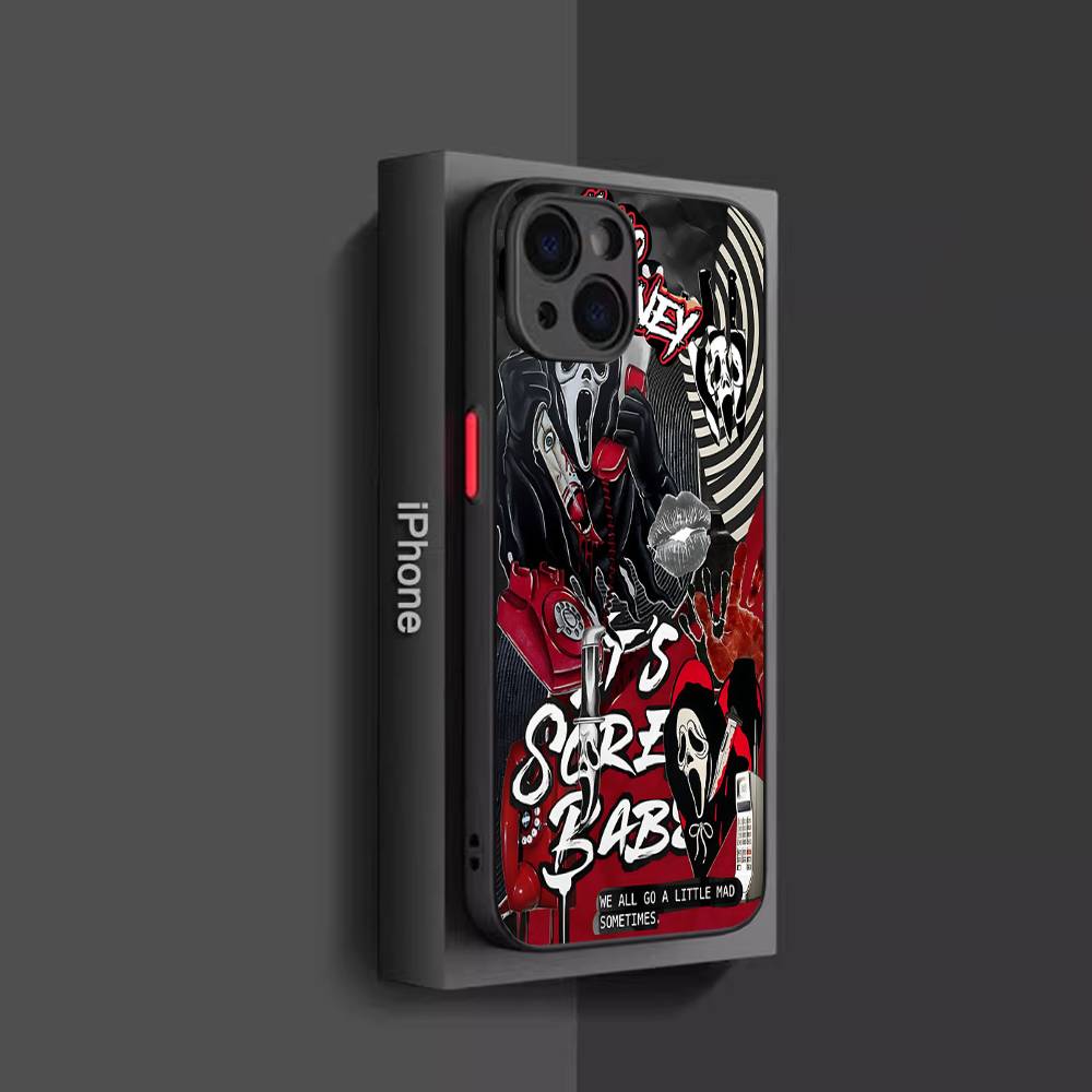 Horor S-scream Dead Phone Cases For IPhone 16 15 14 Plus 13 12 11 Pro Max Matte Oft Bumper Phone Cover