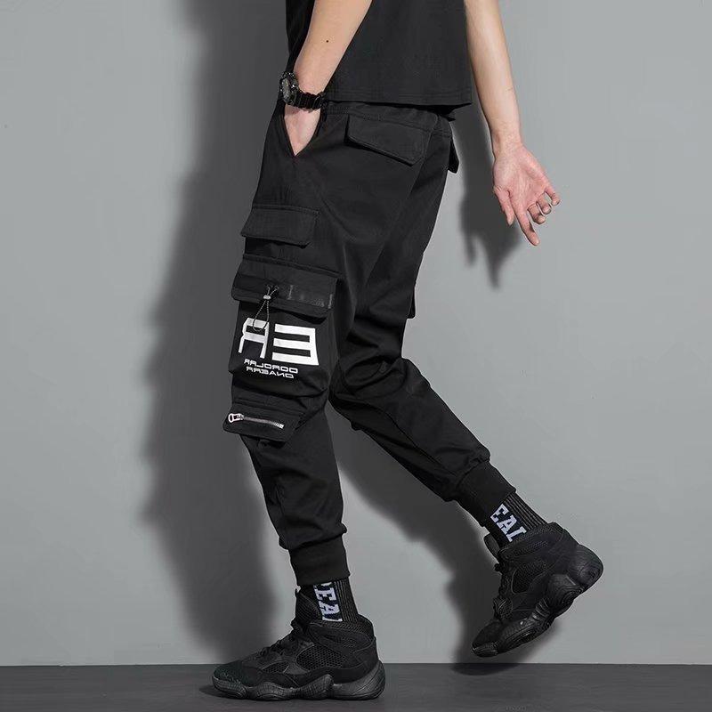 Frühling und Sommer Dünne Hosen Herren Locker Leggings Arbeitskleidung Trendige Overalls Trend Vielseitig