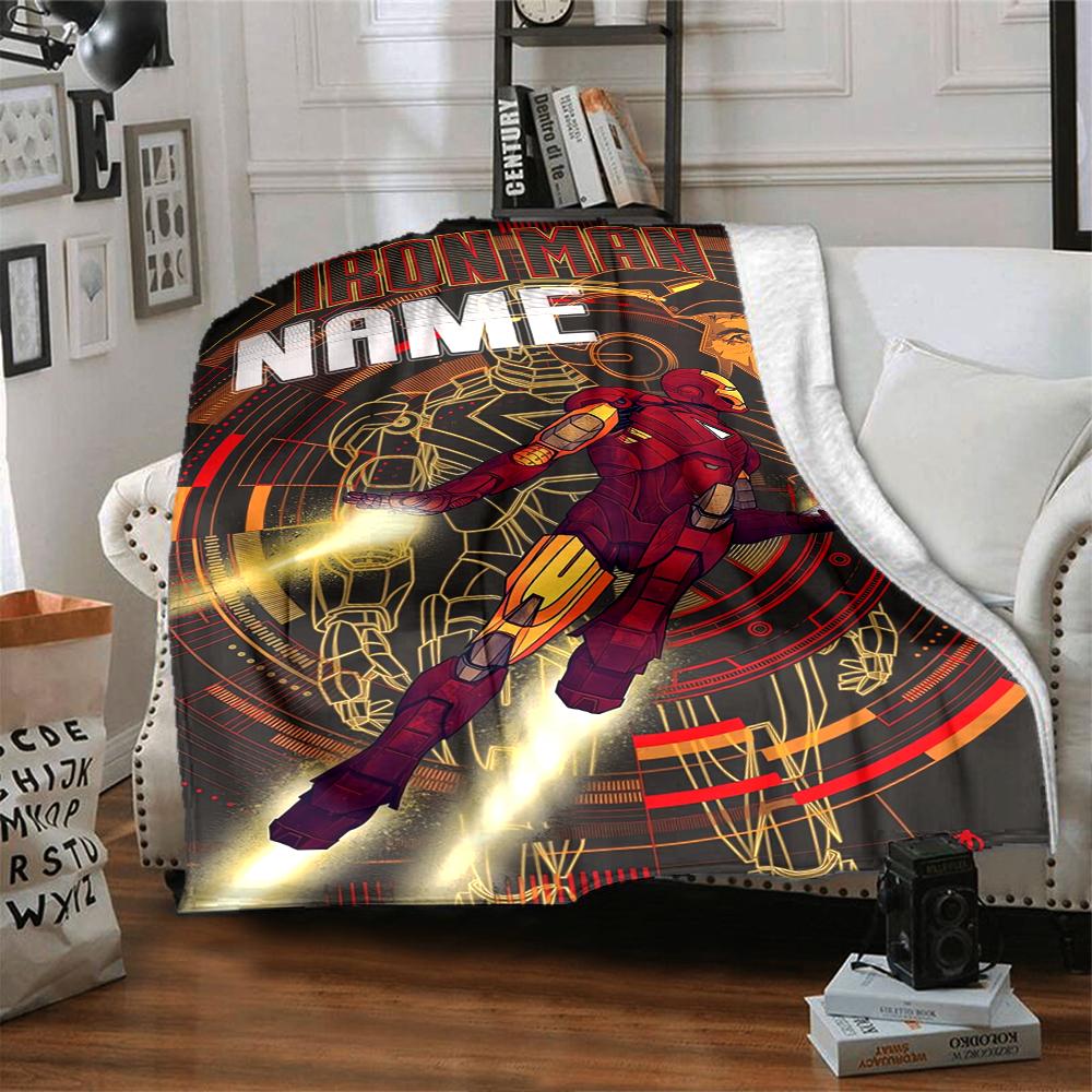 Custom Name Wolverine Superhero Artwork blanket for Couch & Bed, Plush Cozy Fuzzy Blanket Super Soft & Warm Blankets for Fall and Winter. 09088