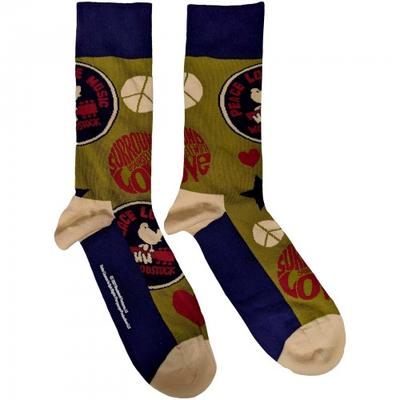 Woodstock Unisex-Söckchen für Erwachsene „Peace – Love – Music“