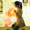 Kawaii Yaratıcı Gece Lambası LED Sevimli Köpek Peluş Oyuncak ve Peluş Oyuncaklar Bebek Çocuklar Çocuk Arkadaş İçin En İyi Doğum Günü Noel Hediyesi