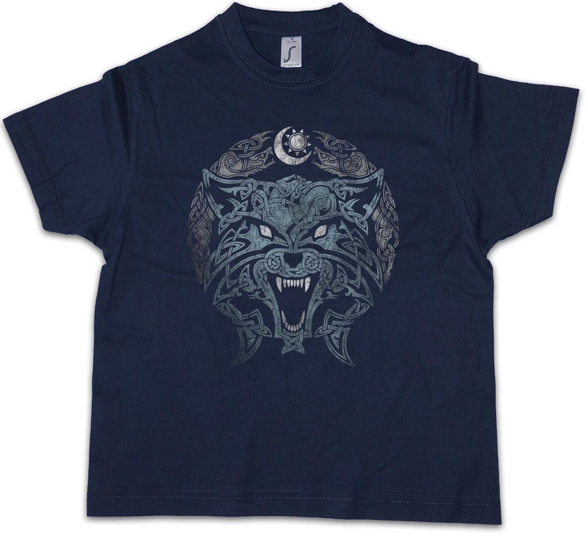 CELTIC TRIBAL WOLF Kids Boys kids boys T-Shirt Cross Celts Religion Symbol Culture 120