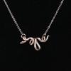 Fashionable Wrapped Serpents Necklace Delicate Snake Pattern Necklace Personalized Neck Chain Adornment for Gatheirngs