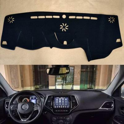 Black Car Dash Mat DashMat Cover Dashboard Shade Pad For Jeep Cherokee 2014-2018