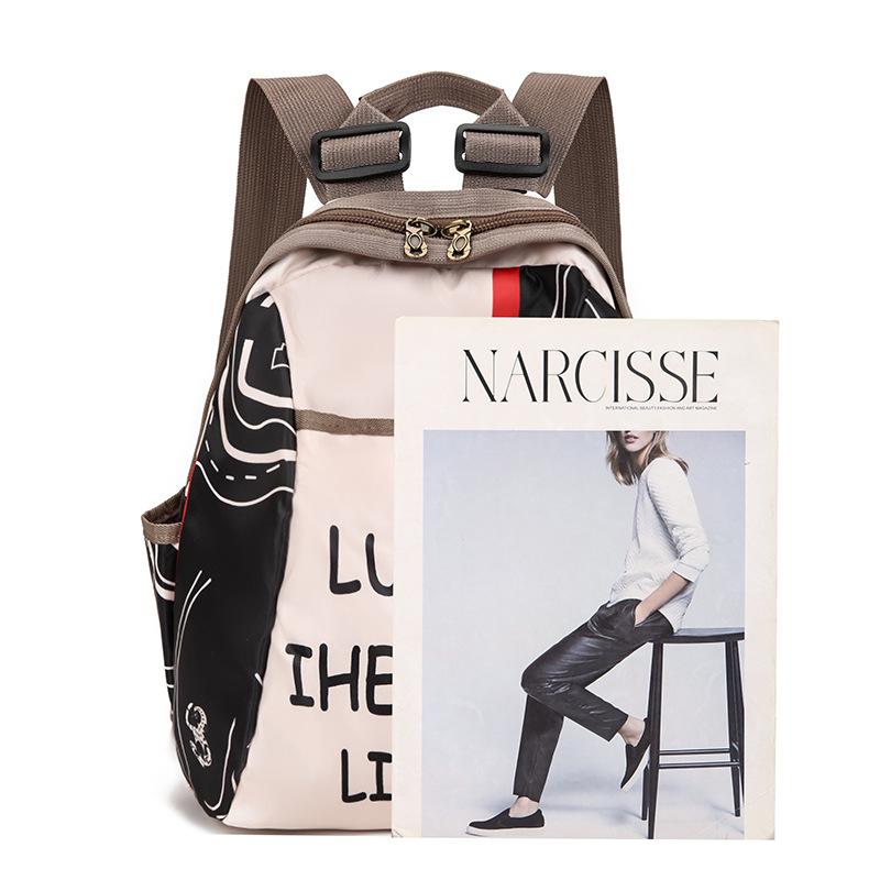 Taschen Rucksack 2025 Neue Koreanische Edition Mode Gedruckt Lässig Vielseitig Damen Reise Kleiner Rucksack Trend