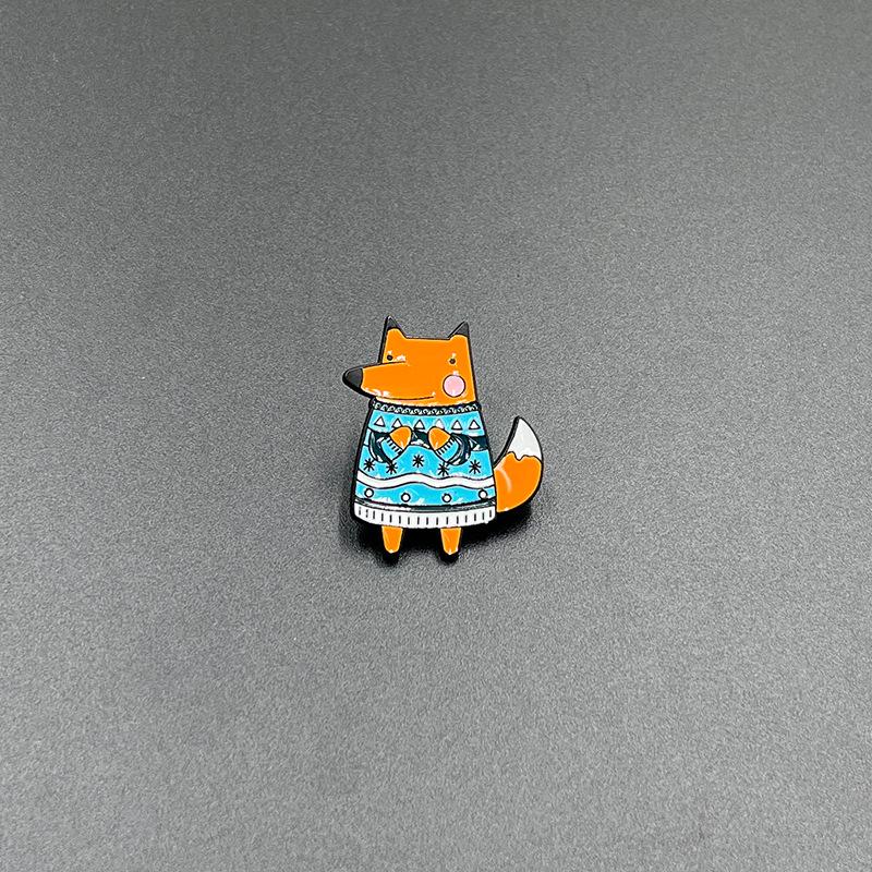 Creative Alloy Animal Brooch: Versatile Little Dinosaur and Fox Accessories for Clothing, Shoes, and Bags