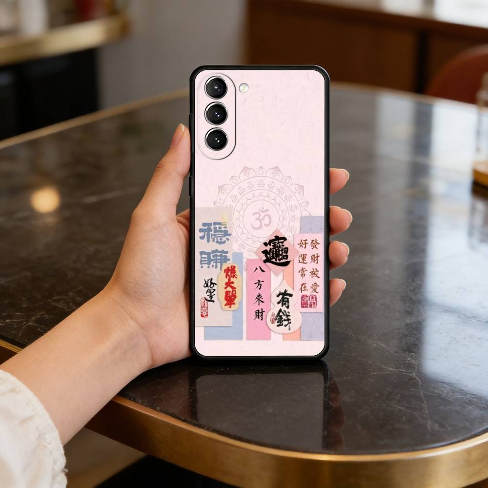 Chinesische Glückssprüche Hülle für Samsung Galaxy S21 S25 FE S24 S23 Ultra S20 S9 S22 Plus S10 TPU Hülle