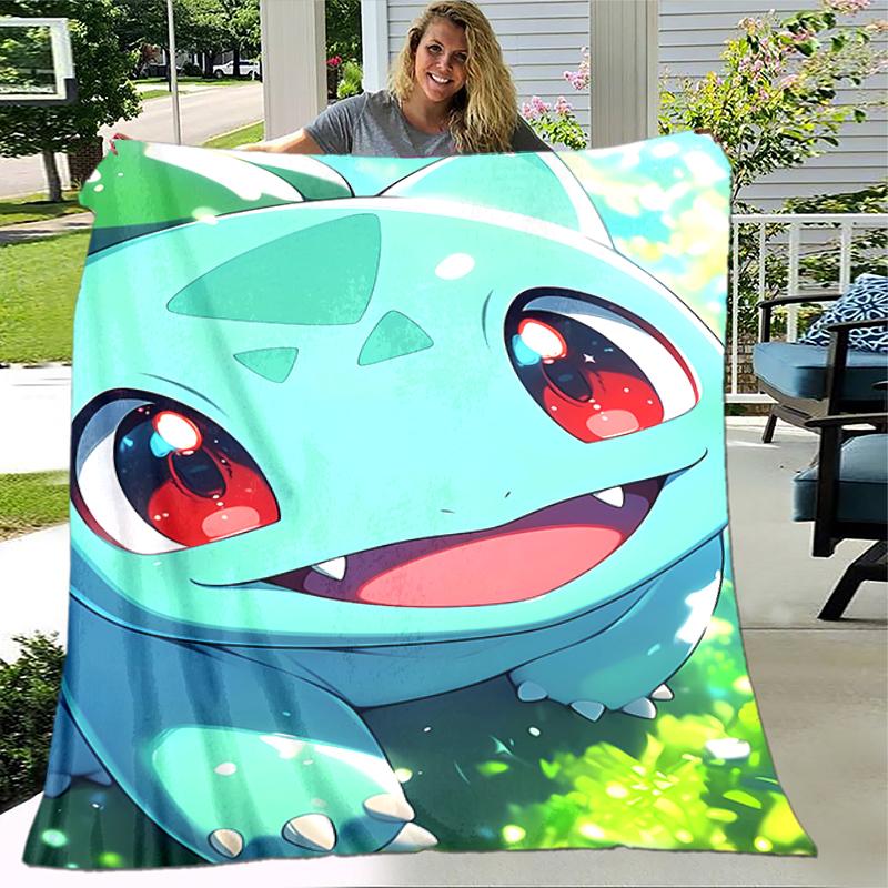 1pc Blanket Pokémon1 Print Design, Lightweight Blanket for Sofa, Bed- Soft &Warm, Gift for All Seasons Like Christmas, Halloween