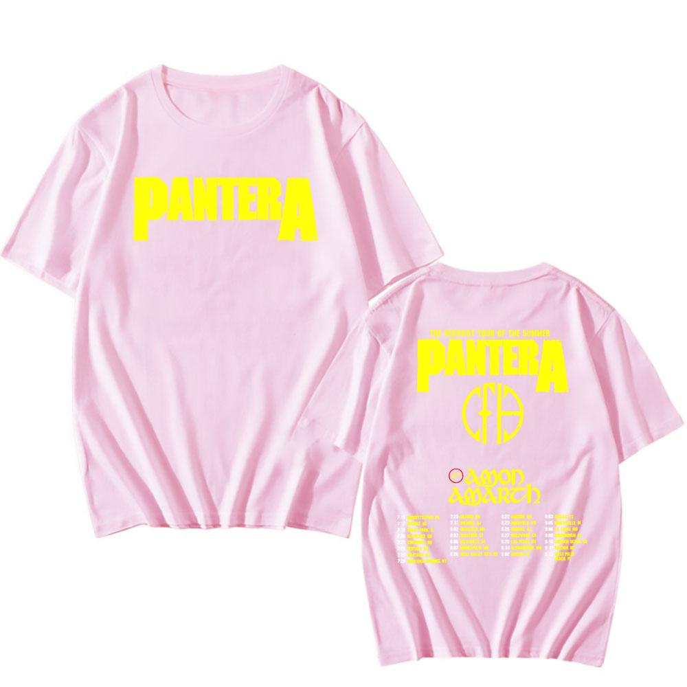 Pantera Nejtěžší turné léta 2025 Tričko Letní krátký rukáv Pánská trička Unisex Streetwear Grunge Rocková kapela Potisk Trička