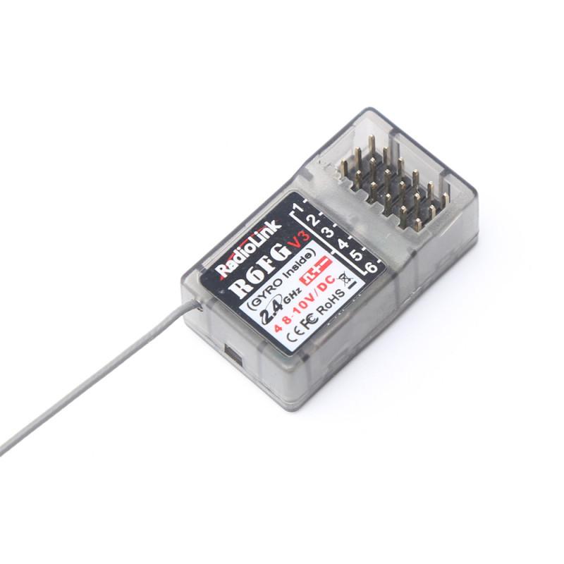 Radiolink R6FG R6F V3 2.4GHz 6 CH FHSS Receiver High Voltage Gyro Integrated for RC4GS RC3S RC4G