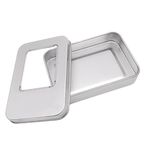 Playing Card Box, Trading Card Case, Card Storage Tin, Card Organizer, Card Case, Empty Metal Storage Box for Game Cards