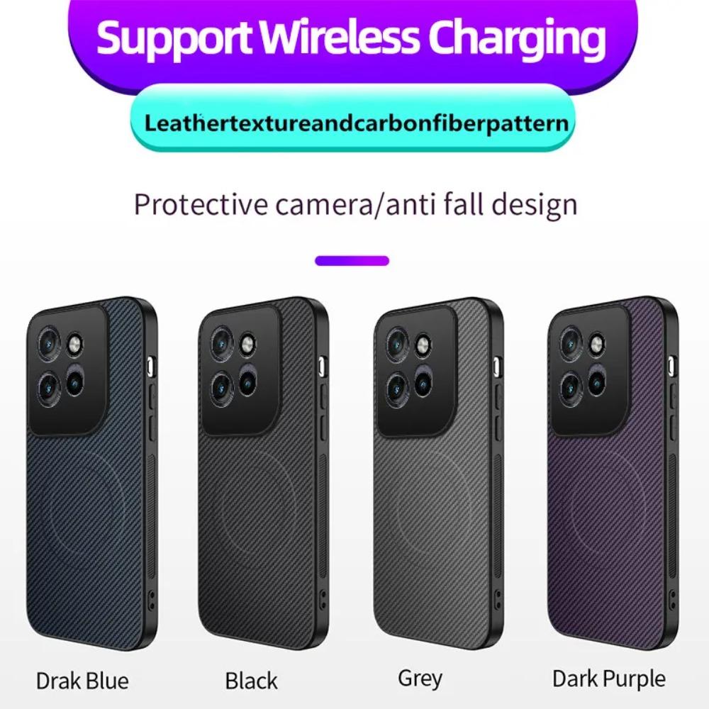 Fashion Carbon Fiber Texture Phone Case For Motorola Edge 70 60 S 50 40 Pro Ultra Neo Fusion Shockproof Magnetic Charging Cover